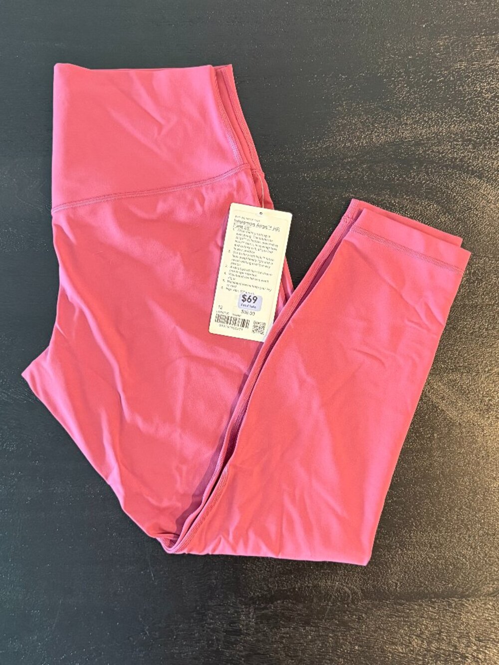 Lululemon Pink Leggings NWT High Rise Size 12